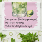 Caipirinha Cocktail Rezept Geschirrtuch (Gefaltet)