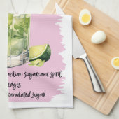 Caipirinha Cocktail Rezept Geschirrtuch (Viertel Falte)