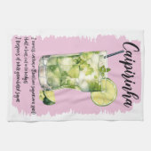 Caipirinha Cocktail Rezept Geschirrtuch (Horizontal)