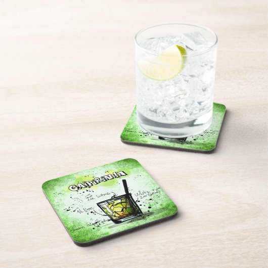 Caipirinha Drink Rezept Untersetzer (Rechte Seite)