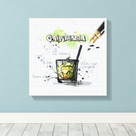 Caipirinha Leinwanddruck (Insitu (Holzboden))
