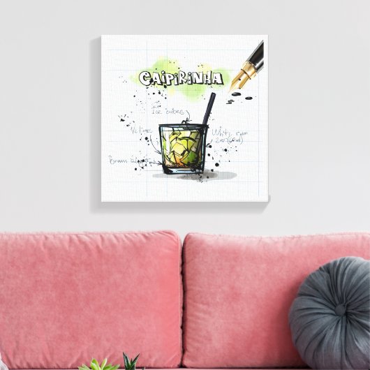 Caipirinha Leinwanddruck (Insitu (Wohnzimmer))