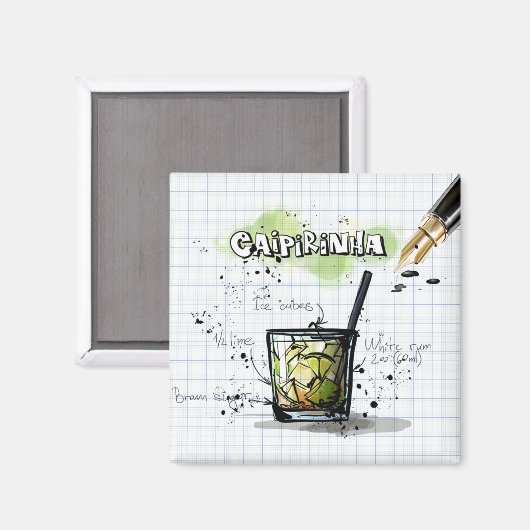 Caipirinha Magnet (Vorderseite/Rückseite)