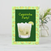Caipirinha Party Coctail-Party Einladung Vorlage (Stehend Vorderseite)