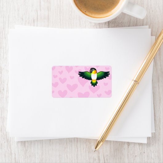 Caique / Lovebird / Pionus / Parrot Liebe Adressaufkleber (Insitu)