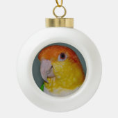 Caique-Papageien-Keramik-Weihnachtsball-Verzierung Keramik Kugel-Ornament (Vorderseite)