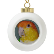 Caique-Papageien-Keramik-Weihnachtsball-Verzierung