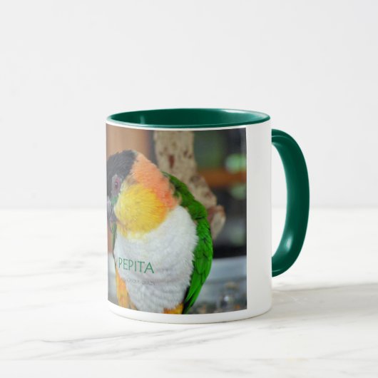 Caique verrückt! tasse (VorderseiteRechts)