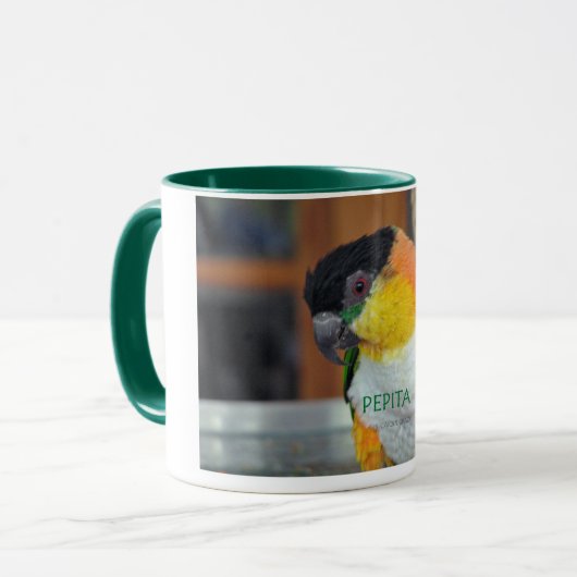 Caique verrückt! tasse (Vorderseite Links)