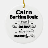 Cairn Barking Logic Keramik Ornament (Vorne)