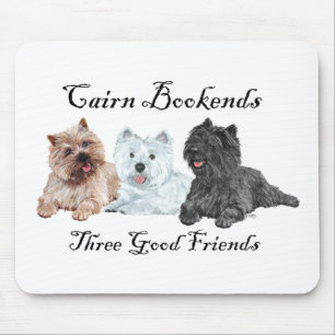 Cairn Buchstützen, Drei gute Freunde Mousepad