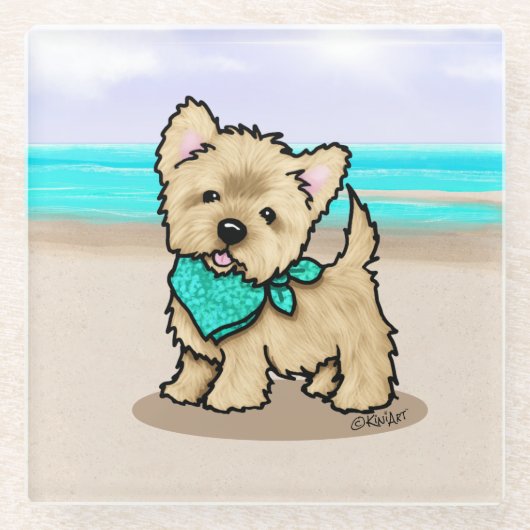 Cairn Cutieface Glass Untersetzer (Vorderseite)