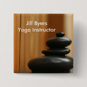 Cairn Meditation Stones und Holz Button