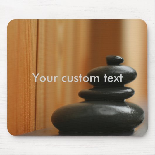 Cairn Meditation Stones und Holz Mousepad (Vorne)