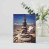 Cairn Stacks Note Card Dankeskarte (Stehend Vorderseite)