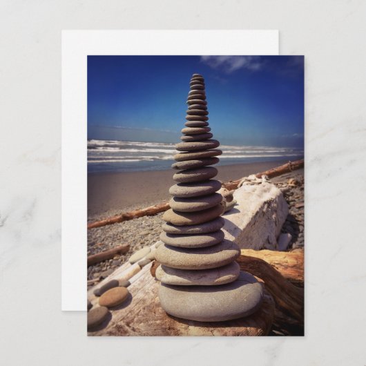 Cairn Stacks Note Card Dankeskarte (Vorne/Hinten)