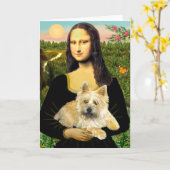 Cairn Terrier 23 - Mona Lisa Karte (Gelbe Blume)
