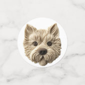 Cairn Terrier 3D Inspiriert Konfetti (Klein Vorderseite)