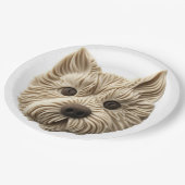 Cairn Terrier 3D Inspiriert Pappteller (Schrägansicht)