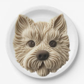 Cairn Terrier 3D Inspiriert Pappteller (Vorderseite)