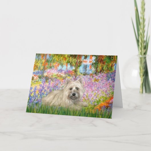 Cairn Terrier 4 - Garten Feiertagskarte (Vorderseite)