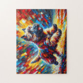 Cairn Terrier Acryl-Kunst: Brindle Cairn Puzzle (Vertikal)