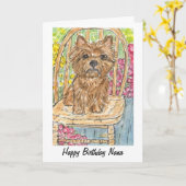 Cairn-Terrier-alles- Gute zum Karte (Gelbe Blume)