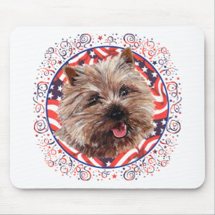 Cairn Terrier Amerikanische Flagge Feier Mousepad