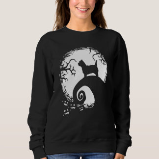 Cairn Terrier And Moon Halloween Sweatshirt