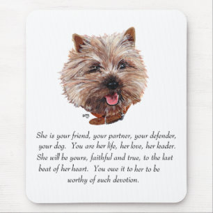 Cairn Terrier Andenken - WEIBLICH Mousepad