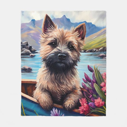 Cairn Terrier auf dem Paddle: Ein Landschaftliches Fleecedecke (Vorderseite)