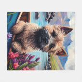 Cairn Terrier auf dem Paddle: Ein Landschaftliches Fleecedecke (Vorderseite (Horizontal))