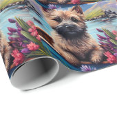 Cairn Terrier auf dem Paddle: Ein Landschaftliches Geschenkpapier (Rolleneckpunkt)