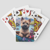 Cairn Terrier auf dem Paddle: Ein Landschaftliches Spielkarten (Rückseite)