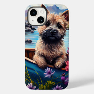 Cairn Terrier auf einem Paddel: Ein landschaftlich Case-Mate iPhone 14 Hülle