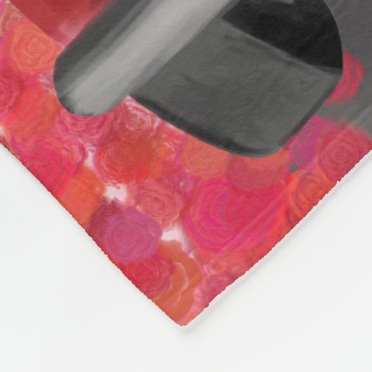 Cairn Terrier Auto mit Herz Valentin Fleecedecke (Ecke)