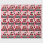 Cairn Terrier Auto mit Herz Valentin Geschenkpapier (Flach)