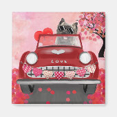 Cairn Terrier Auto mit Herz Valentin Magnet (Vorne)