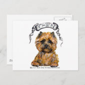 Cairn Terrier Banner Postkarte (Vorne/Hinten)