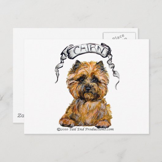 Cairn Terrier Banner Postkarte (Vorne/Hinten)