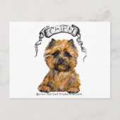 Cairn Terrier Banner Postkarte (Vorderseite)