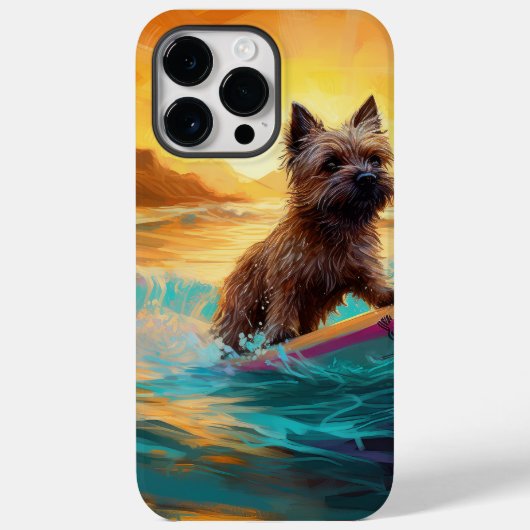 Cairn Terrier Beach Surfmalerei Case-Mate iPhone Hülle (Rückseite)