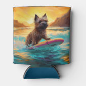 Cairn Terrier Beach Surfmalerei Dosenkühler (Vorderseite)