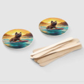 Cairn Terrier Beach Surfmalerei Fächer (Non-assembled)