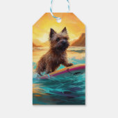 Cairn Terrier Beach Surfmalerei Geschenkanhänger (Rückseite)