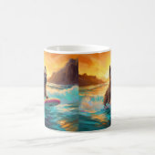Cairn Terrier Beach Surfmalerei Kaffeetasse (Mittel)