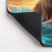 Cairn Terrier Beach Surfmalerei Mousepad (Ecke)