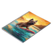 Cairn Terrier Beach Surfmalerei Notizblock (Linke Seite)