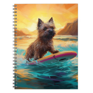 Cairn Terrier Beach Surfmalerei Notizblock