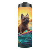 Cairn Terrier Beach Surfmalerei Thermosbecher (Vorderseite)